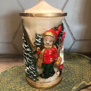 VINTAGE EMPEROR ART CREATIONS LITTLE SHOPPERS #50 CHRISTMAS CANDLE